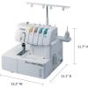 imageBrother Coverstitch Serger 2340CV Sturdy Metal Frame 1100 Stitches Per Minute Trim Trap Included Snapon Presser FeetIncluded Snapon Presser Foot