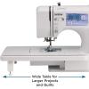 imageBrother HC1850 Sewing and Quilting Machine 185 Builtin Stitches LCD Display 8 Included FeetHC1850