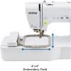 imageBrother SE600 Sewing and Embroidery Machine 80 Designs 103 BuiltIn Stitches Computerized 4quot x 4quot Hoop Area 32quot LCD Touchscreen Display 7 Included FeetLB5000