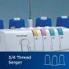 imageBrother Serger 1034D HeavyDuty Metal Frame Overlock Machine 1300 Stitches Per Minute Removeable Trim Trap 3 Included Accessory Feet White1034D  Thread Pack