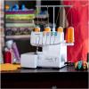 imageBrother Serger 1034D HeavyDuty Metal Frame Overlock Machine 1300 Stitches Per Minute Removeable Trim Trap 3 Included Accessory Feet White1034D  Thread Pack