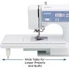 imageBrother Sewing and Quilting Machine Computerized 165 Builtin Stitches LCD Display Wide Table 8 Included Presser Feet White 20x12x17XR9550  New Model