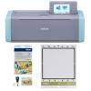 imageBrother ScanNCut SDX125E Electronic DIY Cutting Machine with Scanner Make Custom Stickers Vinyl Wall Art Greeting Cards and More with 682 Included PatternsTitaniumAquaGreyAqua