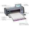 imageBrother ScanNCut SDX125E Electronic DIY Cutting Machine with Scanner Make Custom Stickers Vinyl Wall Art Greeting Cards and More with 682 Included PatternsTitaniumAquaGreyTitanium
