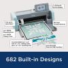 imageBrother ScanNCut SDX125E Electronic DIY Cutting Machine with Scanner Make Custom Stickers Vinyl Wall Art Greeting Cards and More with 682 Included PatternsTitaniumAquaTitaniumAqua
