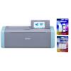 imageBrother ScanNCut SDX125E Electronic DIY Cutting Machine with Scanner Make Custom Stickers Vinyl Wall Art Greeting Cards and More with 682 Included PatternsTitaniumAquaGreyAqua