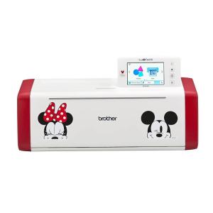 imageBrother ScanNCut DX SDX230Di Disney Cutting Machine Includes 152 Builtin Disney Designs for Vinyl Paper Crafting and More white redCutting Machine