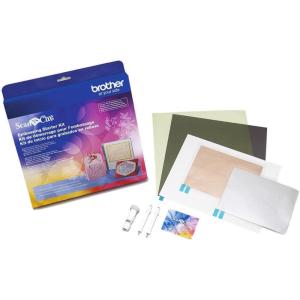 imageBrother ScanNCut Embossing Starter Kit CAEBSKIT1 Accessory Set with Mat Tools Metal Sheets and 50 Embossing Patterns for DIY Cutting Machine