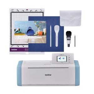 imageBrother ScanNCut SDX85C Electronic DIY Cutting Machine with Scanner Make Vinyl Wall Art Appliques Homemade Cards and More with 251 Included PatternsCharcoalSky Blue