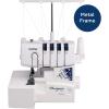 imageBrother Serger DZ1234 Metal Frame Overlock Machine 1300 Stitches Per Minute Removeable Trim Trap 3 Included Accessory Feet and 2 Sets of Starter Thread