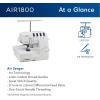 imageBrother AIR1800 Air Serger with Jet Air Threading 234 Thread LED Lit Work AreaAIR1800 Bundle