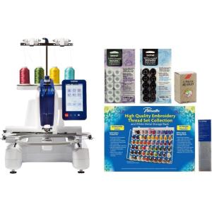imageBrother Persona PRS100 Single Needle Embroidery Machine with 4Spool Thread Stand and Free Arm EmbroideryPRS100  Pacesetter 63ct Thread