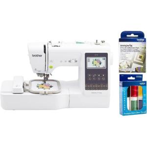 imageBrother SE700 Sewing and Embroidery Machine Wireless LAN Connected 135 Builtin Designs 103 Builtin Stitches Computerized 4 x 4 Hoop Area 37 Touchscreen Display 8 Included Feet WhiteSE700  Feet  Thread